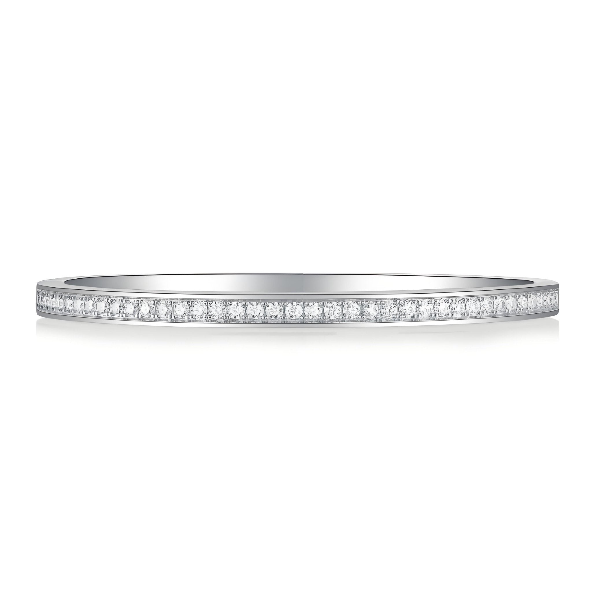 Moissanite Tennis Bangle in Channel Pave Setting - La Pretti